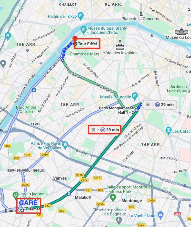2 Pieces Lumineux Aux Portes De Paris Clamart ภายนอก รูปภาพ