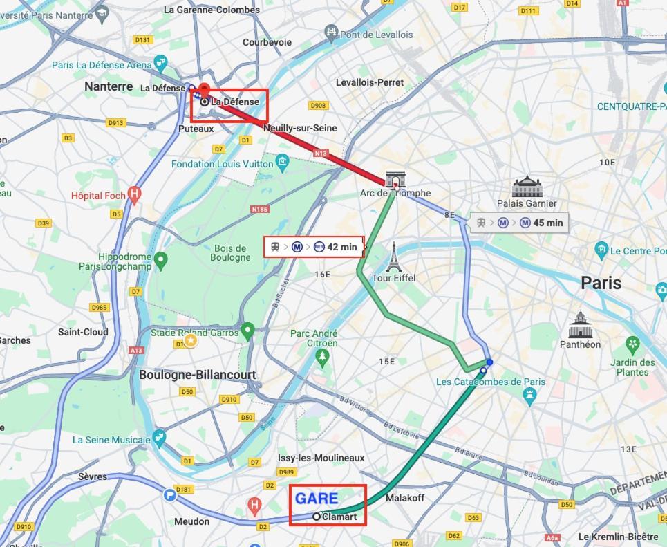 2 Pieces Lumineux Aux Portes De Paris Clamart ภายนอก รูปภาพ